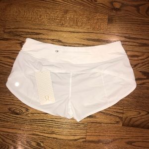 NWT White Lululemon Shorts